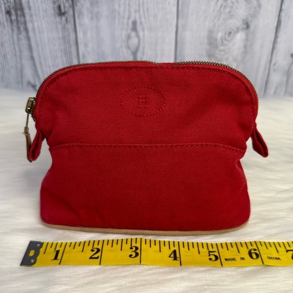 HERMES mini bolide pouch in red - Picture 14 of 17